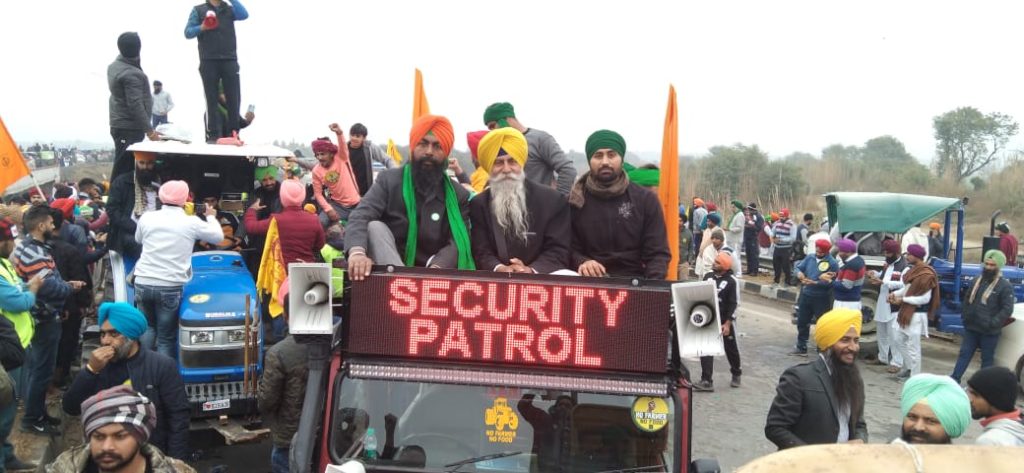 Farmers Leaders in Tractor March