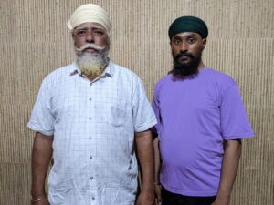 Randhir Singh with his uncle Jarnail Singh